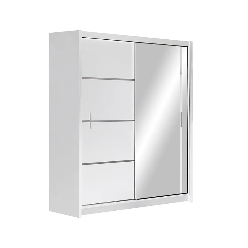 Šatní skříň Vista 150 cm bílá – posuvné dveře