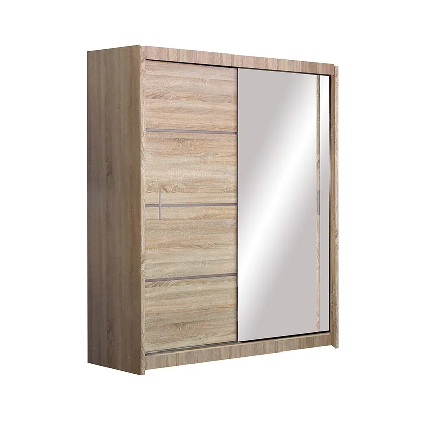 Šatní skříň Vista 150 cm | Dub Sonoma, posuvné dveře