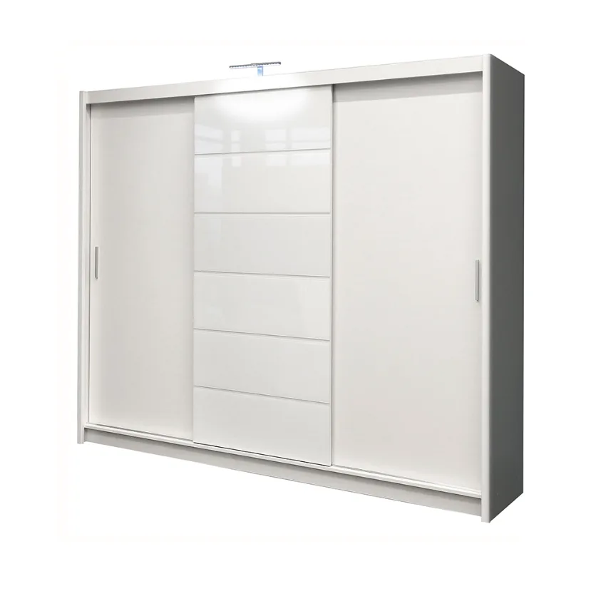 Šatní skříň Malibu 250 cm bílá | moderní design