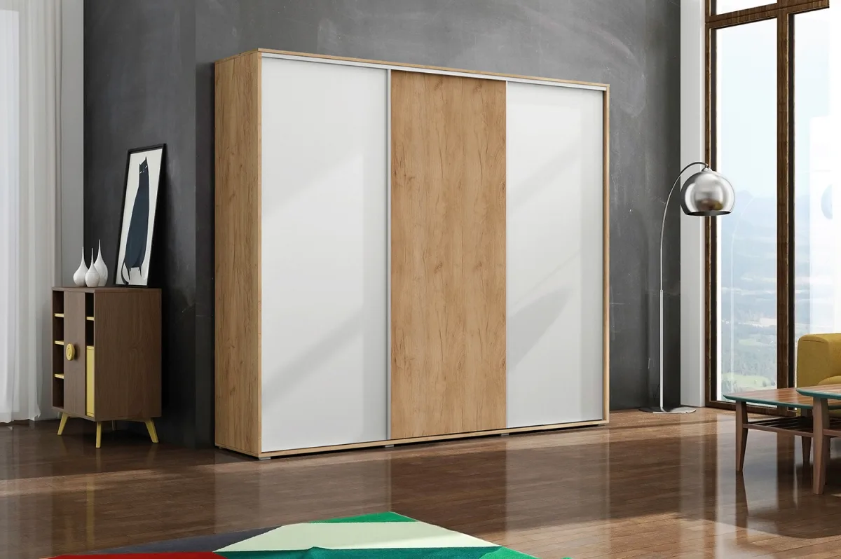 Šatní skříň Ska A24 XL 278 cm – Dub Craft zlatý