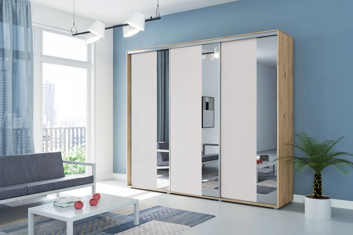 Šatní skříň Ska A29 XL 278 cm – Dub Craft zlatý