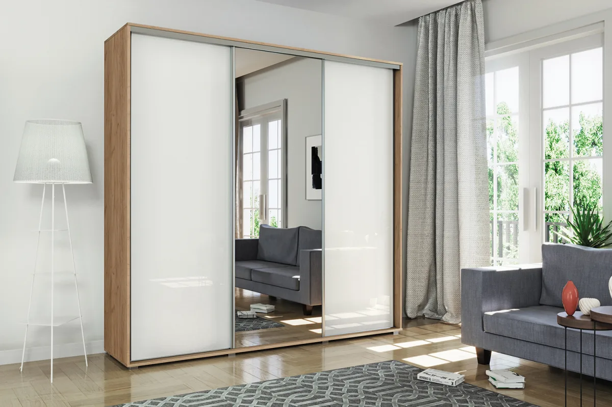 Šatní skříň Ska A30 XL 250 cm – Dub Craft zlatý