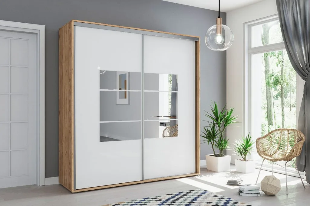 Šatní skříň Ska A02 XL 150 cm – dub/čokoláda
