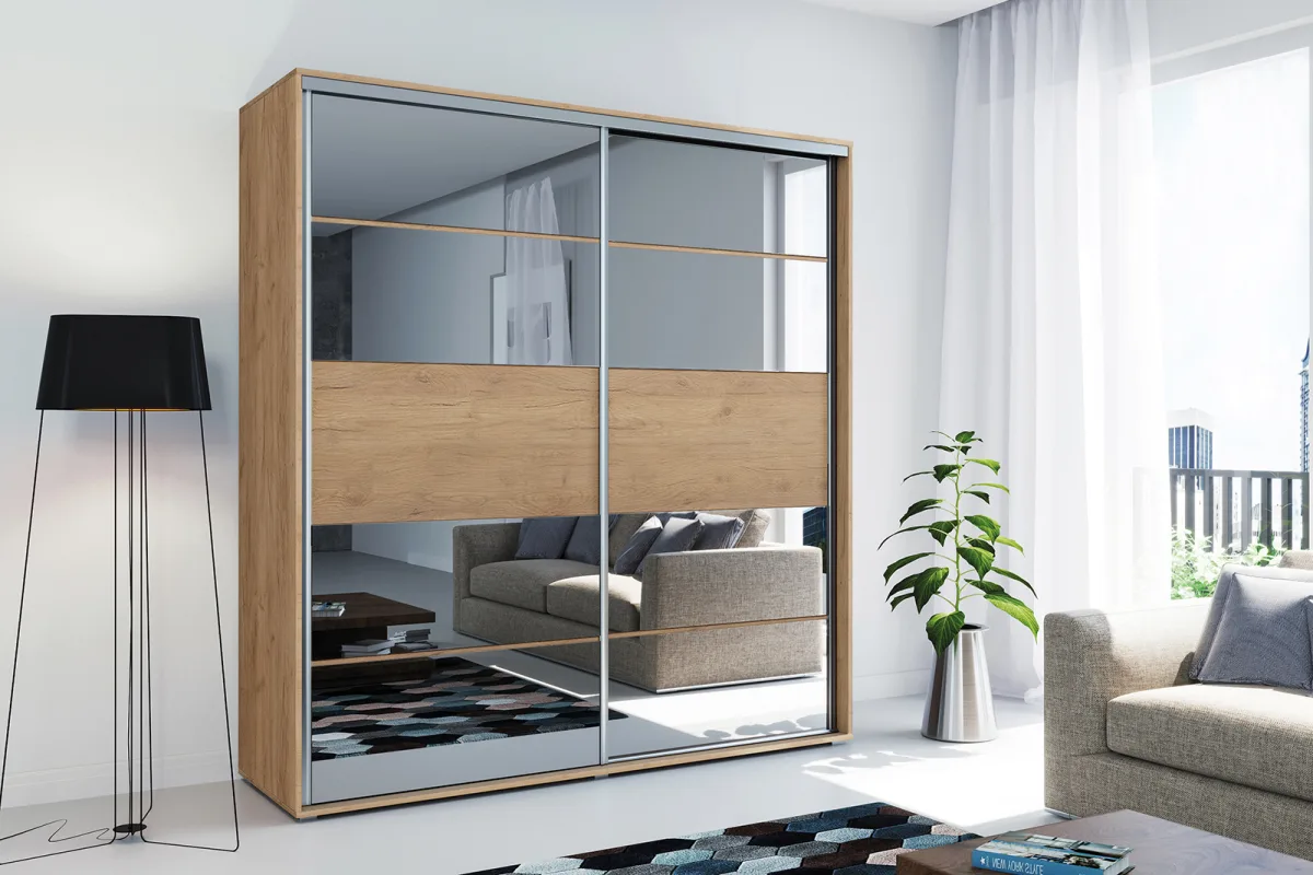 Šatní skříň Ska A6 XL 125 cm – dub craft zlatý