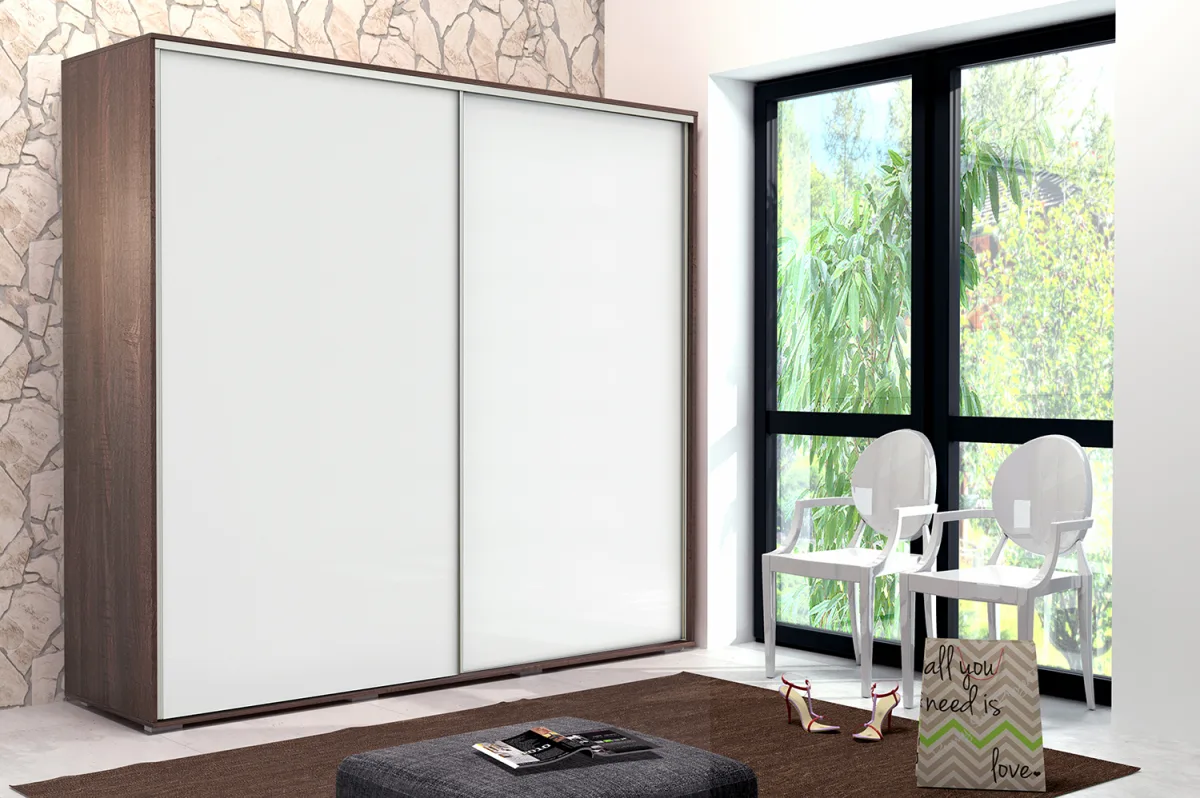 Šatní skříň Ska A15 200 cm bílá | moderní a prostorná
