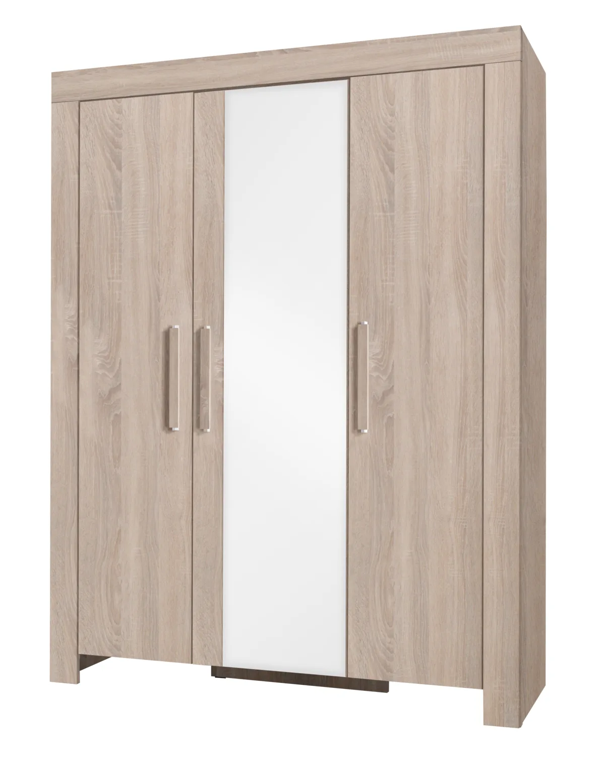Šatní skříň Cezar 1 - dub sonoma, zrcadlo, 150 cm