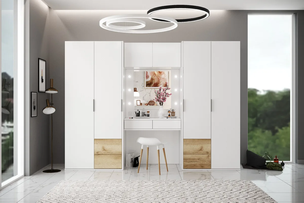 Šatní skříň Latina 300 | 300 cm s toaletním stolkem