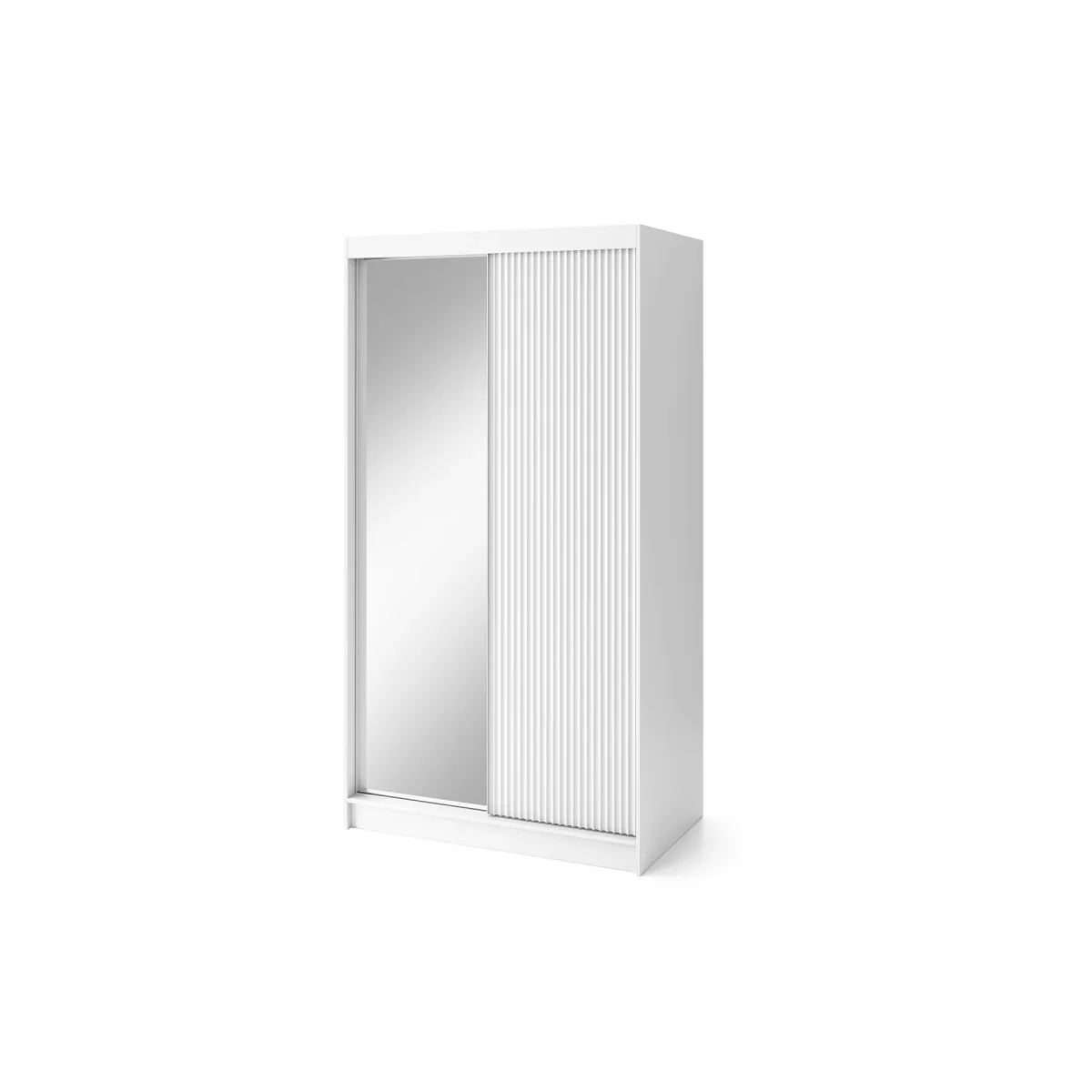 Šatní skříň Biancco II 120 cm bílá se zrcadlem