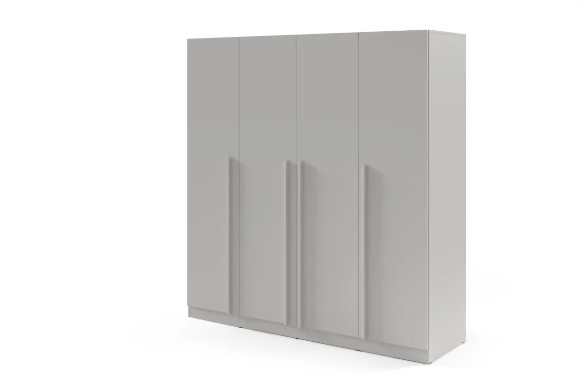 Šatní skříň Braga BR1 – šedá, 200×60,5×210 cm