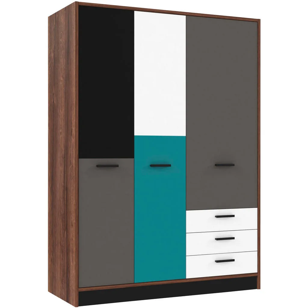 Carryhome šatní skříň 144×200×60 cm – vícebarevná