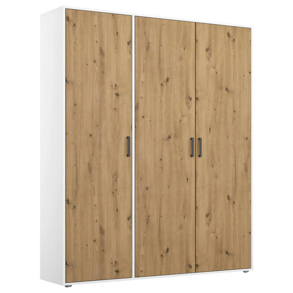Rauch šatní skříň 140 cm — bílá / dub artisan