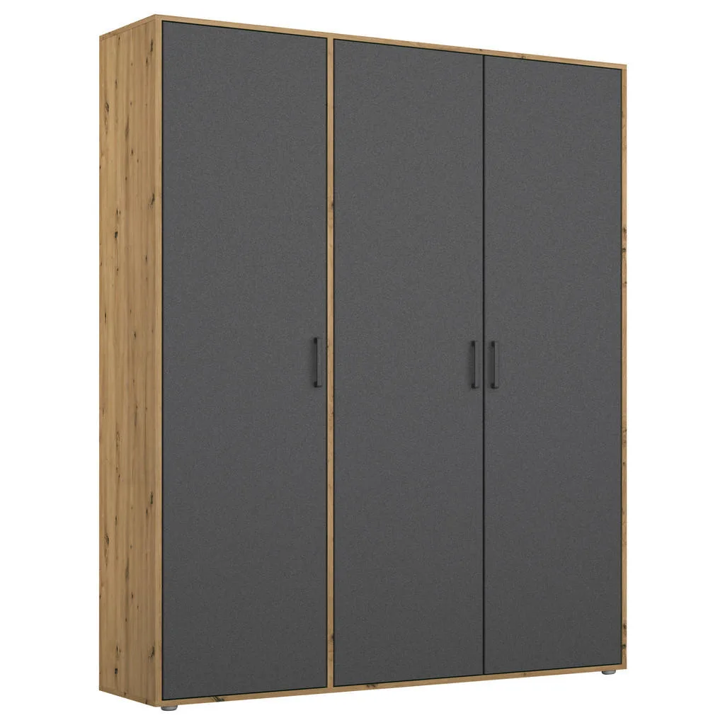 Šatní skříň Rauch Möbel 140 cm – šedá, dub artisan
