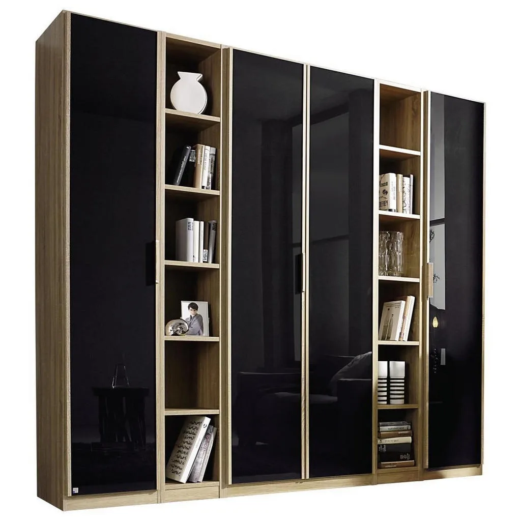 Šatní skříň MID.YOU 251 cm — antracit & dub Sonoma