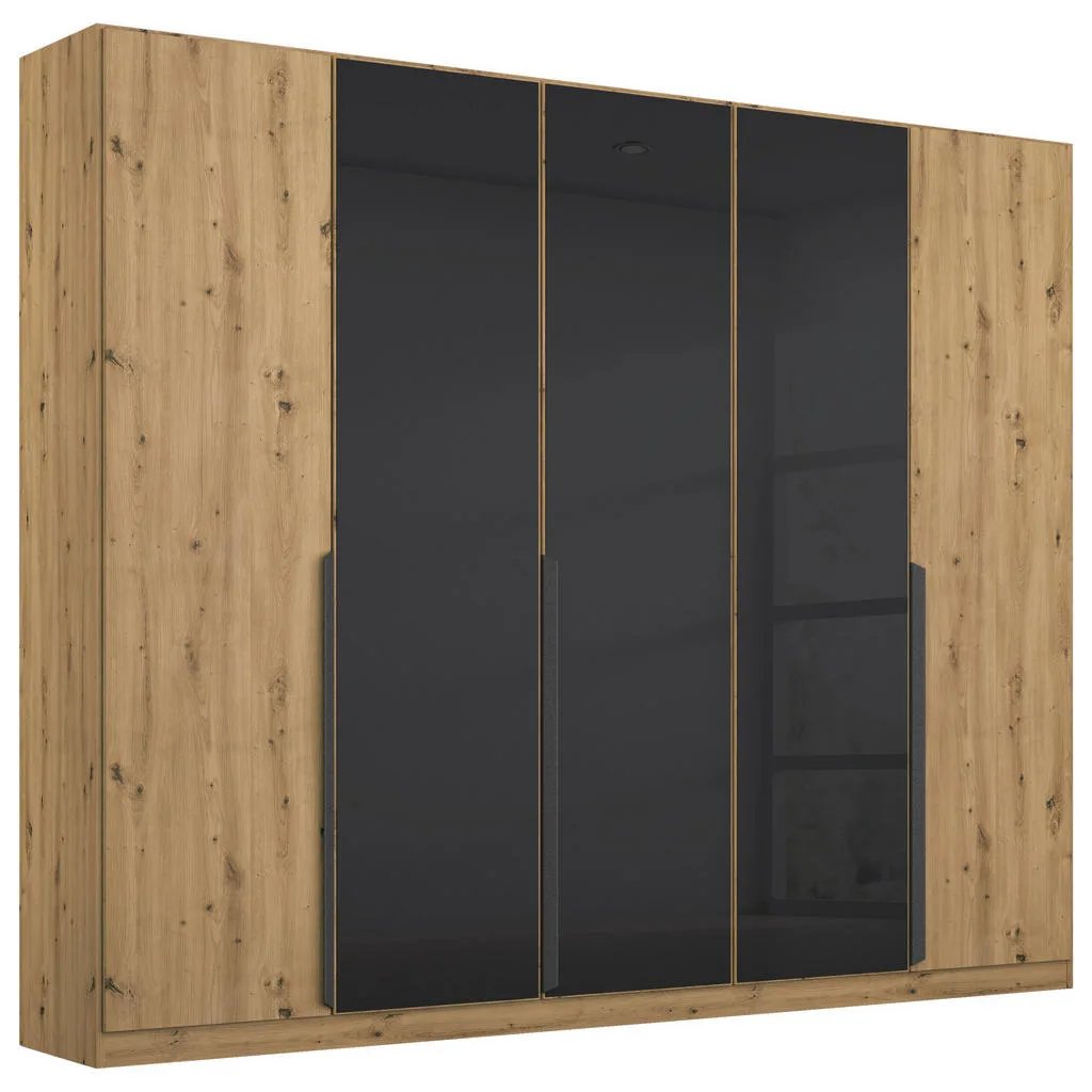 Rauch šatní skříň 225 cm antracit/dub artisan