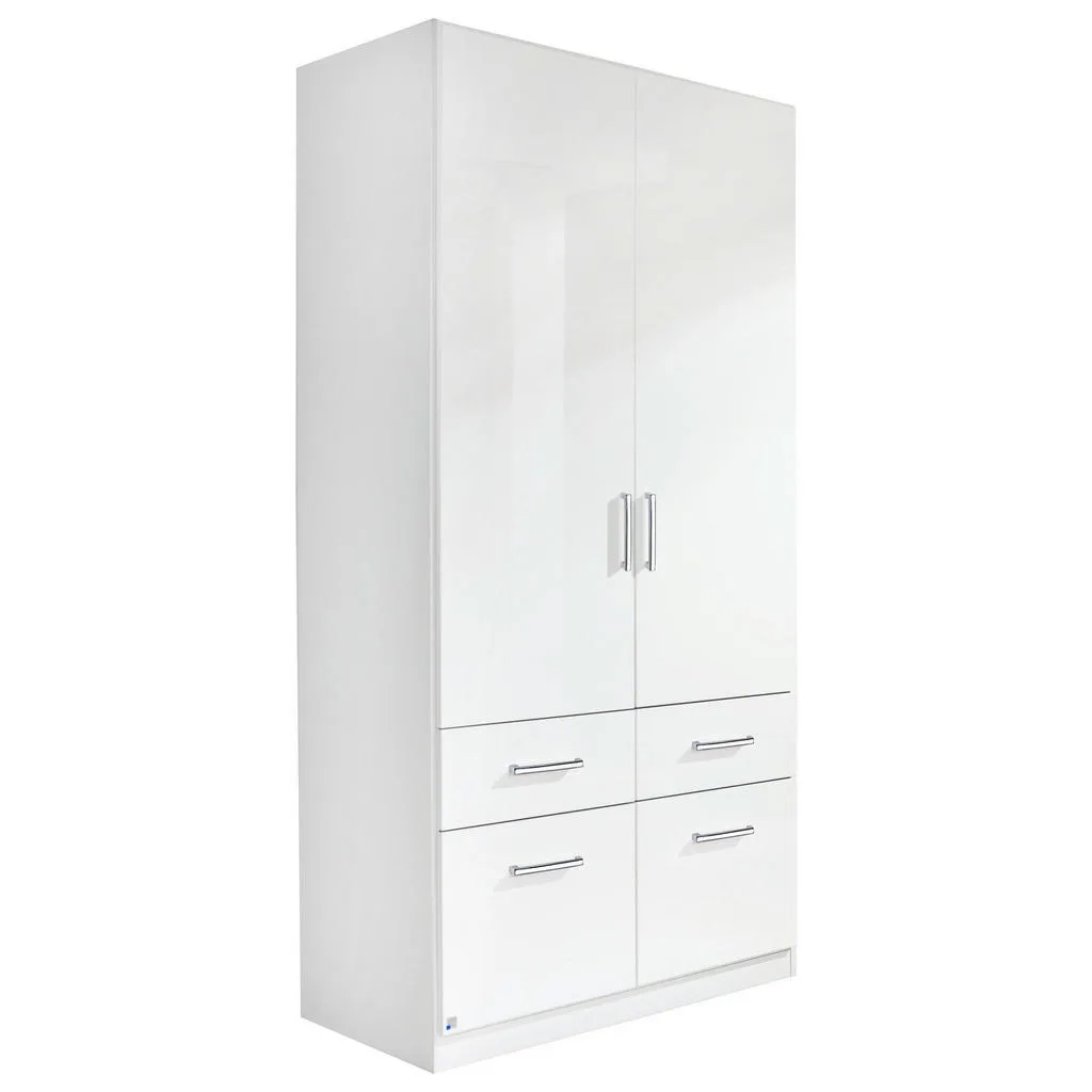 Carryhome šatní skříň 91×197×54 cm lesklá bílá
