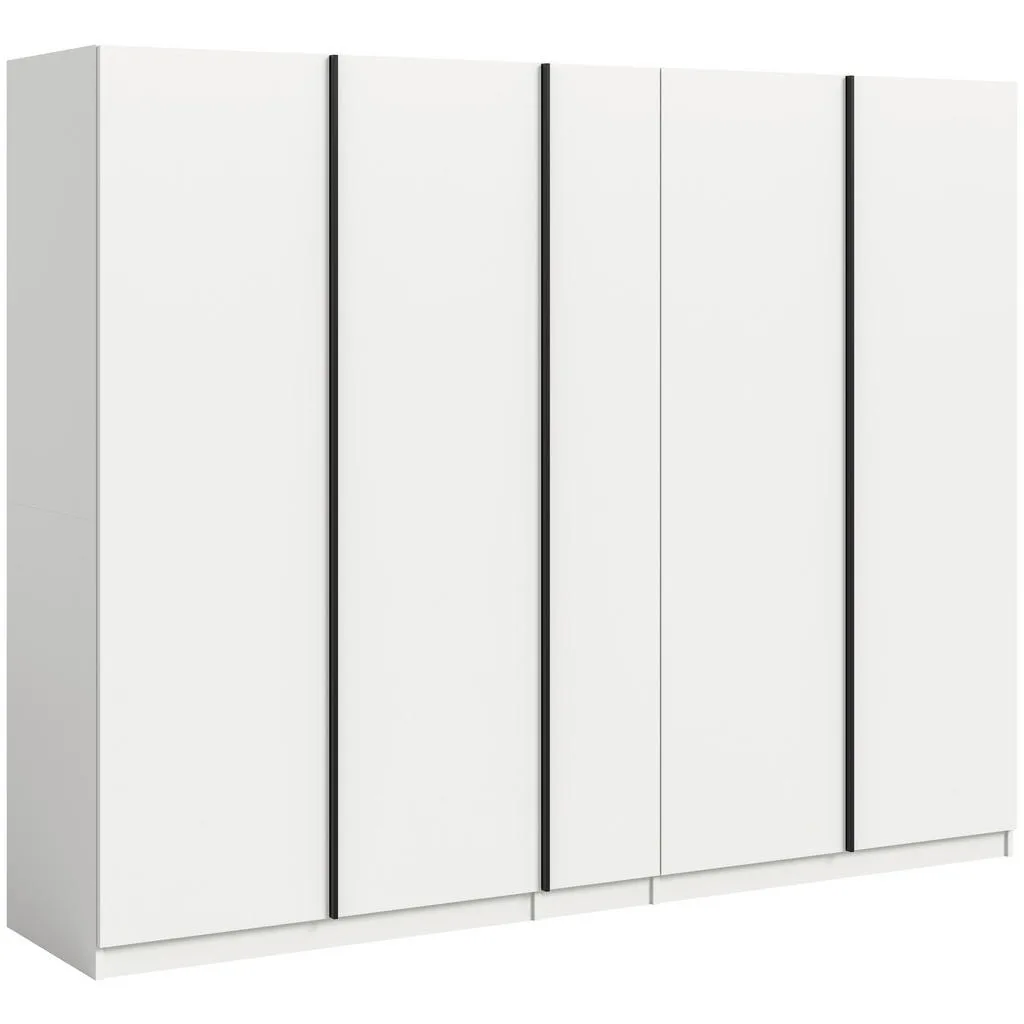 MID.YOU šatní skříň 230×183×53 cm, bílá