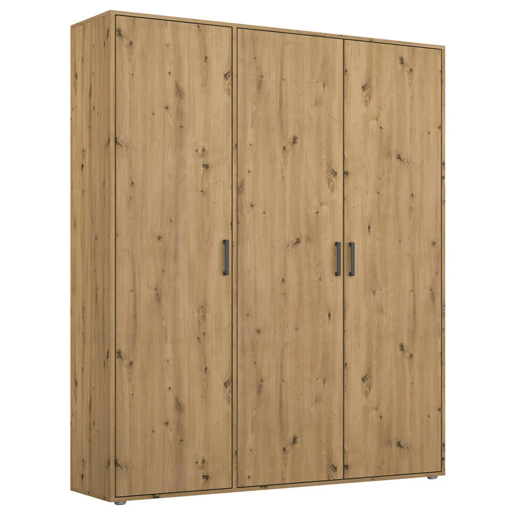 Rauch šatní skříň s otočnými dveřmi, dub artisan 140 cm