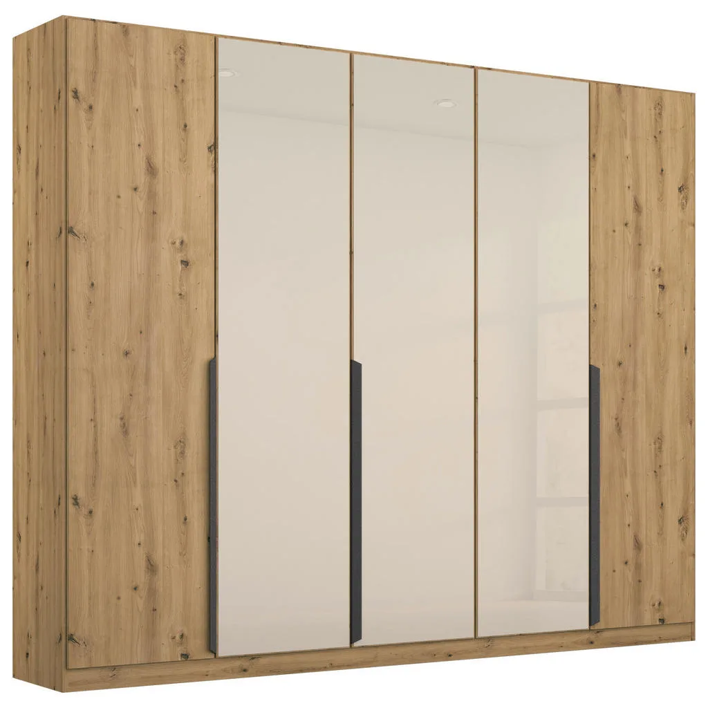 Rauch šatní skříň 225 cm šampaňská – dub artisan