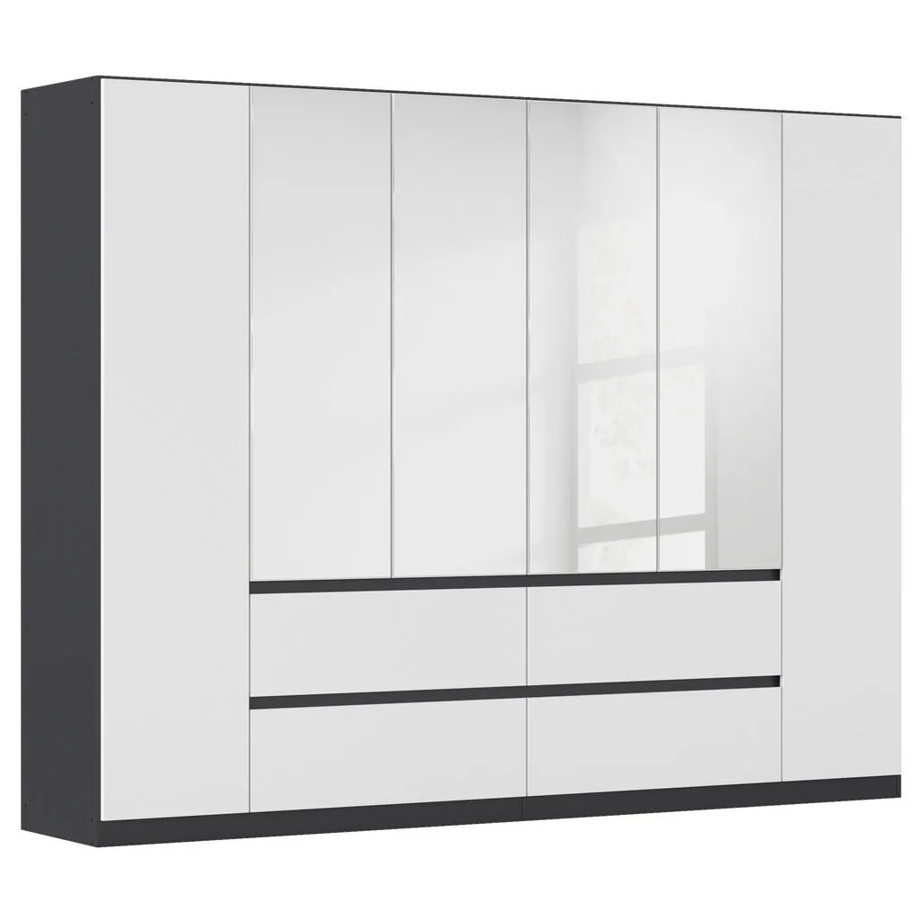 Rauch Möbel šatní skříň 271×210×54 cm – šedá