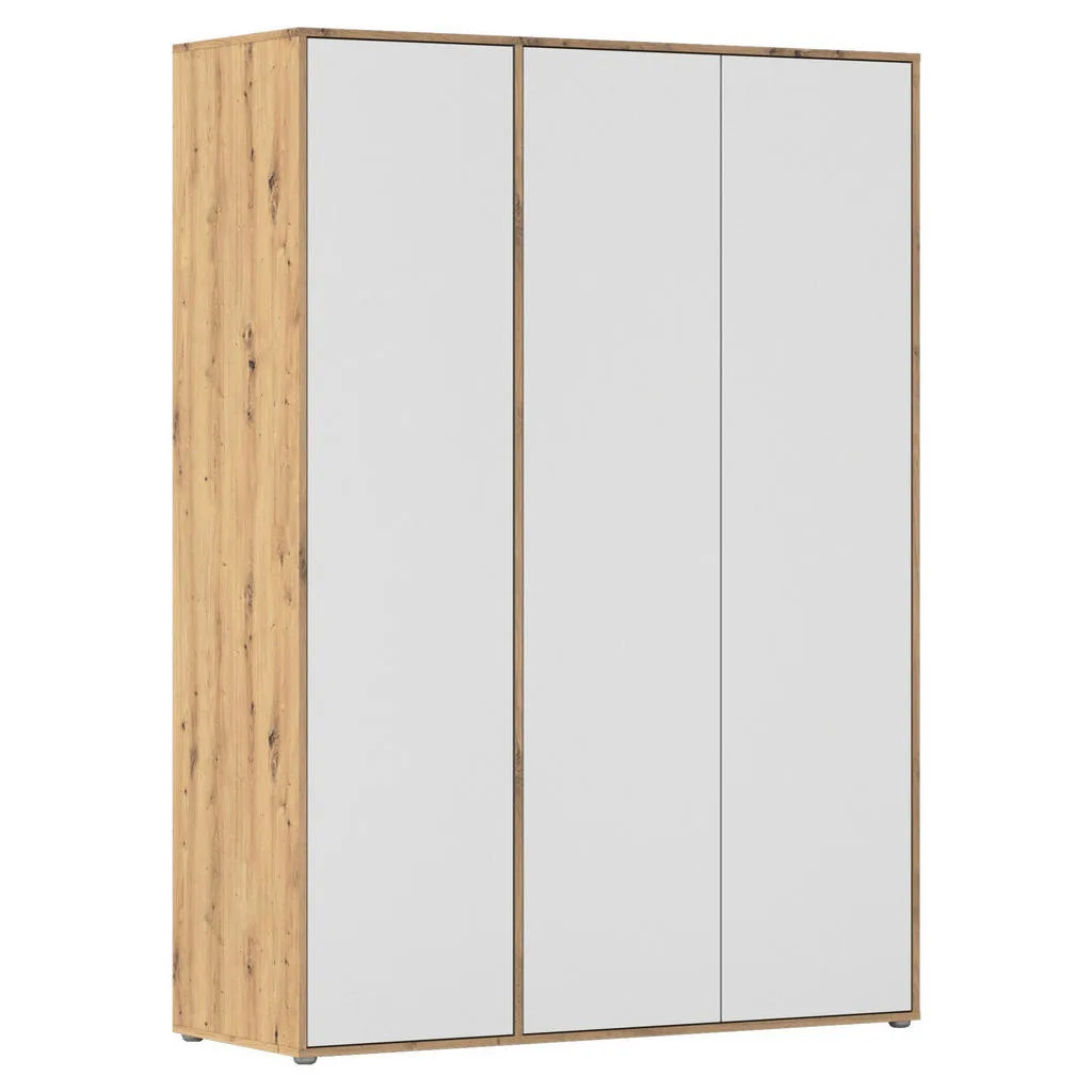 Rauch Möbel šatní skříň 140 cm – otočné dveře, bílá/dub