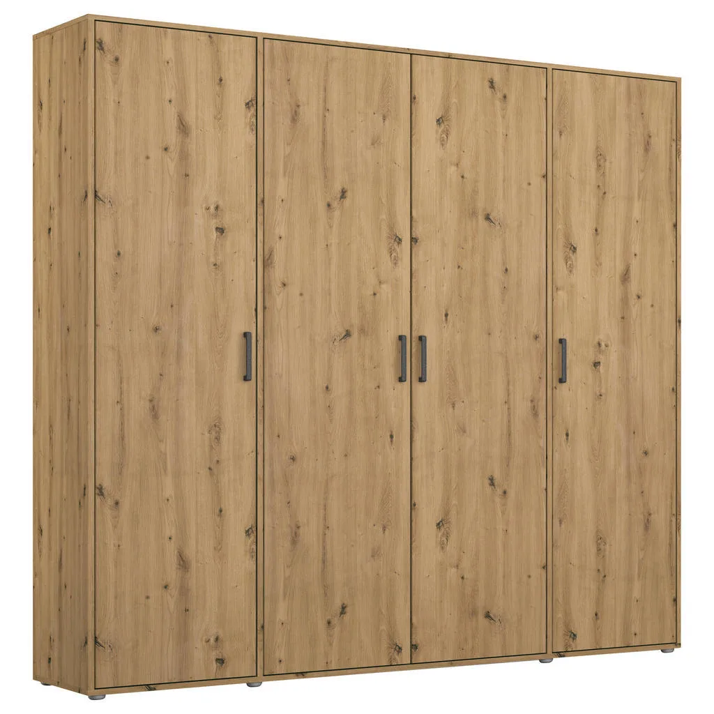 Rauch šatní skříň 187 cm – dub artisan, otočné dveře