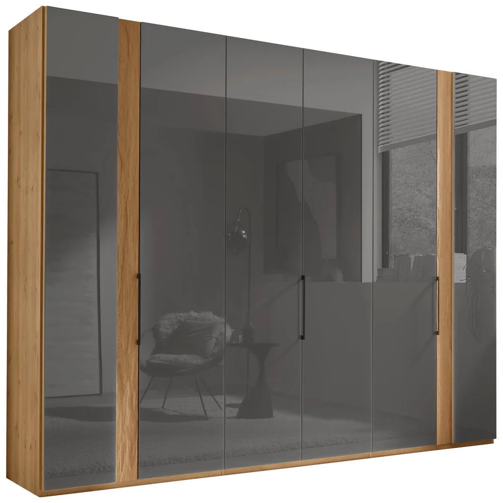 Dieter Knoll šatní skříň 300 cm, otočné dveře, dub bianco