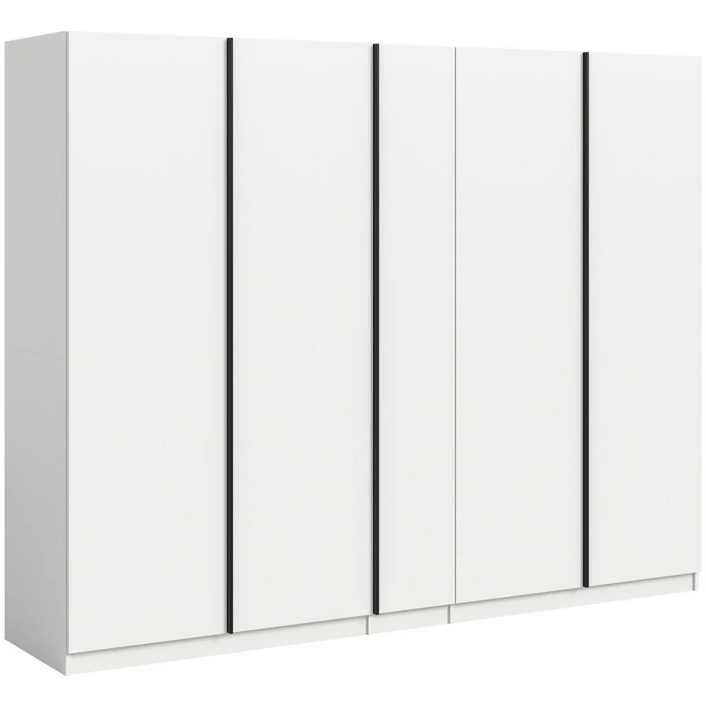 MID.YOU šatní skříň 230×183×53 cm – bílá, otočné dveře