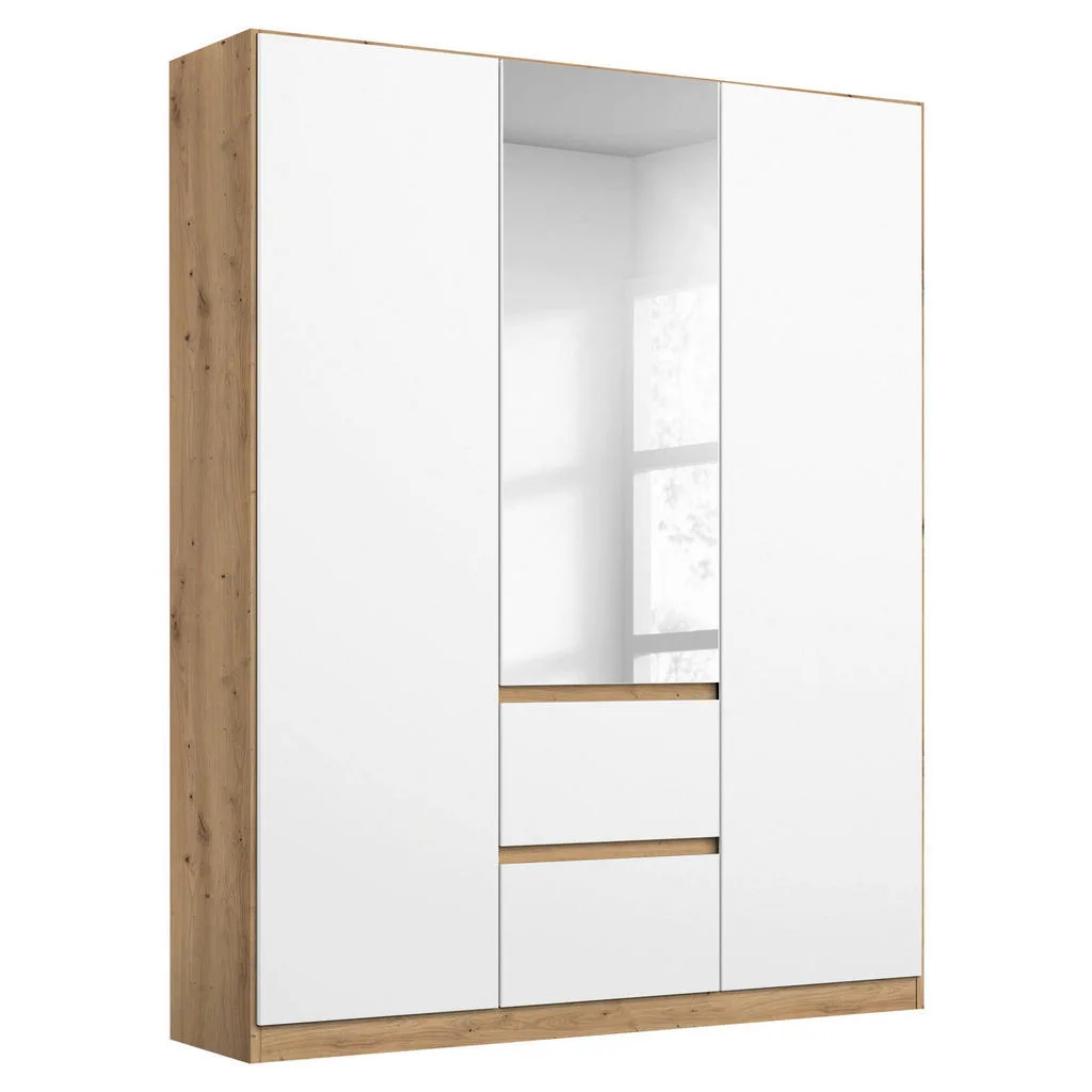 Rauch šatní skříň 136/197/54 cm – otočné dveře, dub