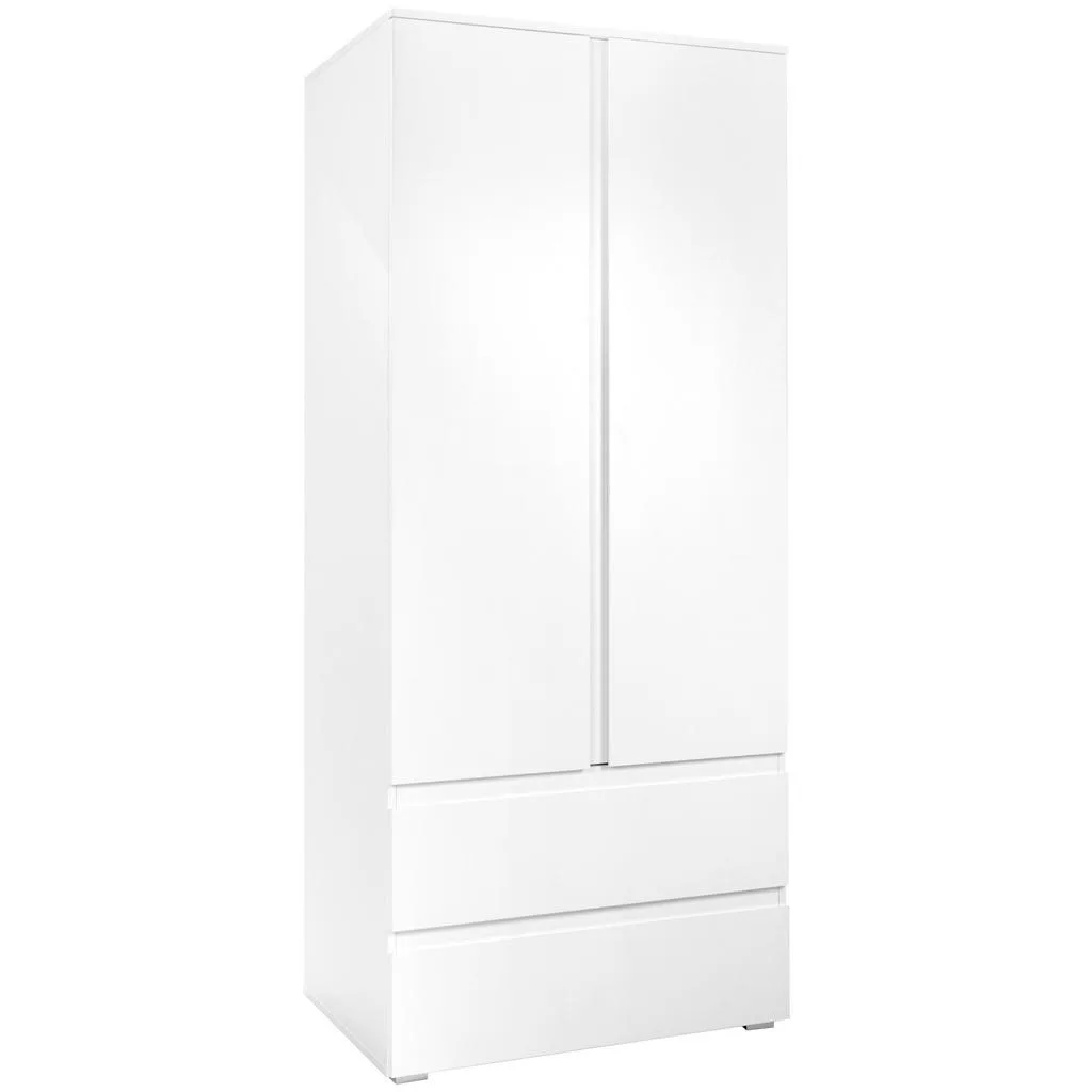 P & B šatní skříň 80/191/55 cm – bílá, otočné dveře