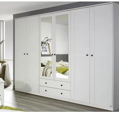 Šatní skříň Rosenheim s zrcadly a zásuvkami