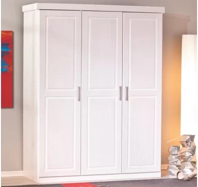 Šatní skříň Magnus z běleného borovicového dřeva