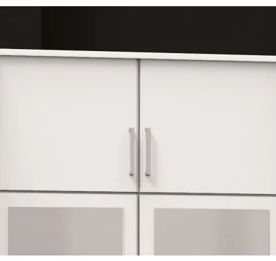 Rohový skříňový nástavec Click v elegantní bílé barvě