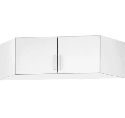 Rohový skříňový nástavec Celle v bílém provedení