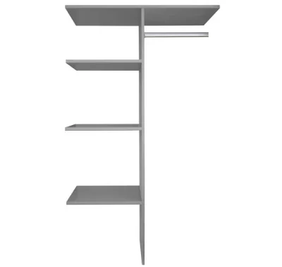 Vnitřní policový systém do šatní skříně šedý, 96 cm