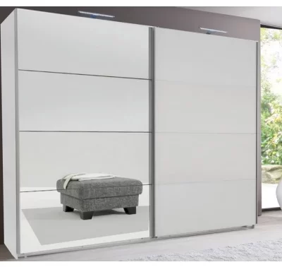 Šatní skříň Easy Plus 270 cm bílá se zrcadlem