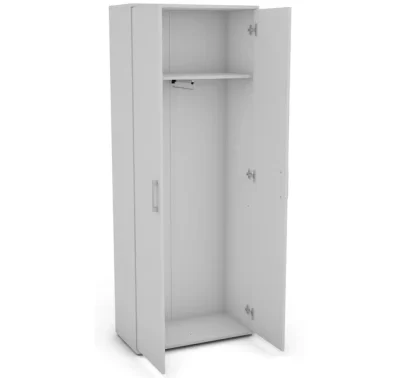 Bílá šatní skříň Nitro s výsuvnou tyčí