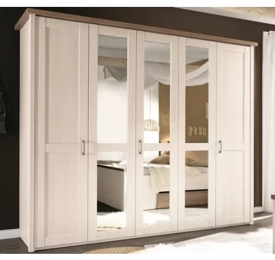 Elegantní šatní skříň Luca, 5-dveřová s praktickým uspořádáním