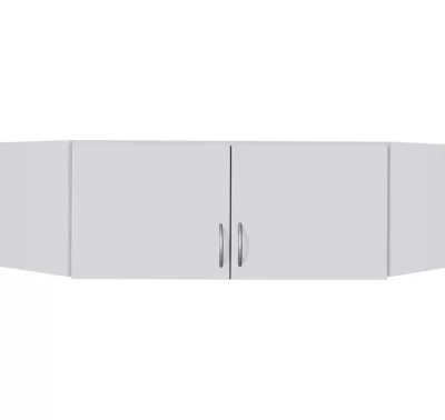 Rohový skříňový nástavec Case v bílé barvě