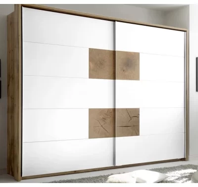 Šatní skříň Capri s posuvnými dveřmi v dubu wotan