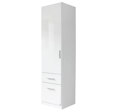 Bílá šatní skříň Celle AN925-3301 s minimalistickým designem