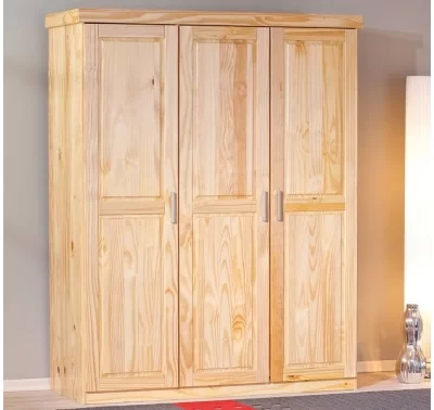 Šatní skříň Pelle z borovice s dekorativními detaily