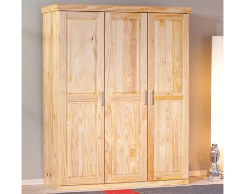 Šatní skříň Pelle z borovice s dekorativními detaily