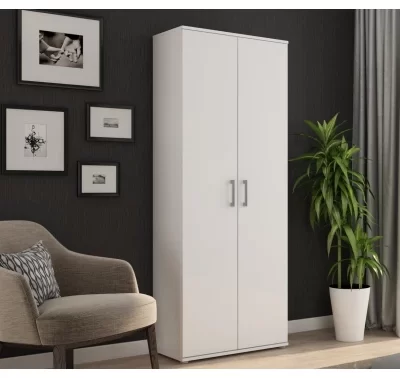 Víceúčelová dělená skříň Nitro, bílá, s policemi