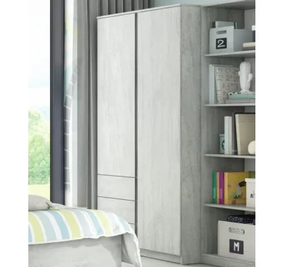 Šatní skříň Carlos v imitaci šedého betonu