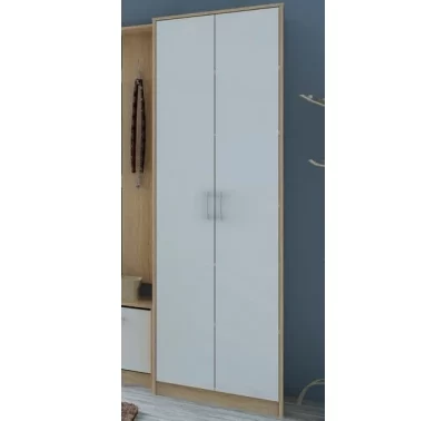 Úzká policová skříň Vincent v dekoru dub Sonoma a bílá