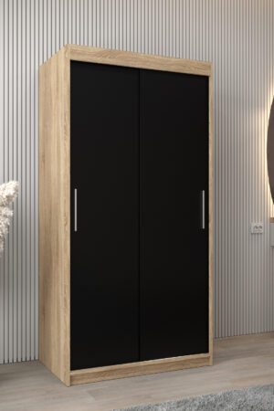 Šatní skříň Abi T0 s posuvnými dveřmi v dubu Sonoma