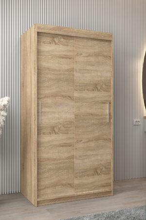 Šatní skříň Abi T0 s posuvnými dveřmi v dub sonoma