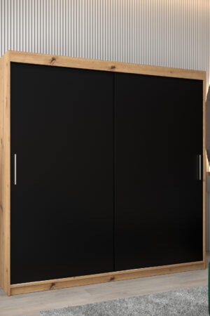 Šatní skříň Abi T0 s posuvnými dveřmi v dubu artisan