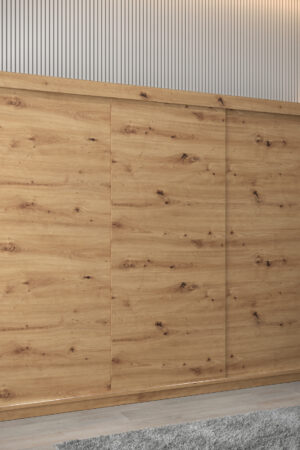 Šatní skříň Abi T0 s posuvnými dveřmi v dub artisan