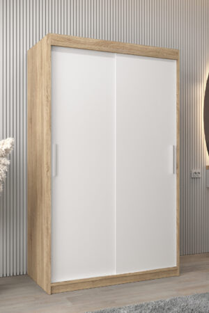 Šatní skříň Abi T0 s posuvnými dveřmi v Dubu Sonoma